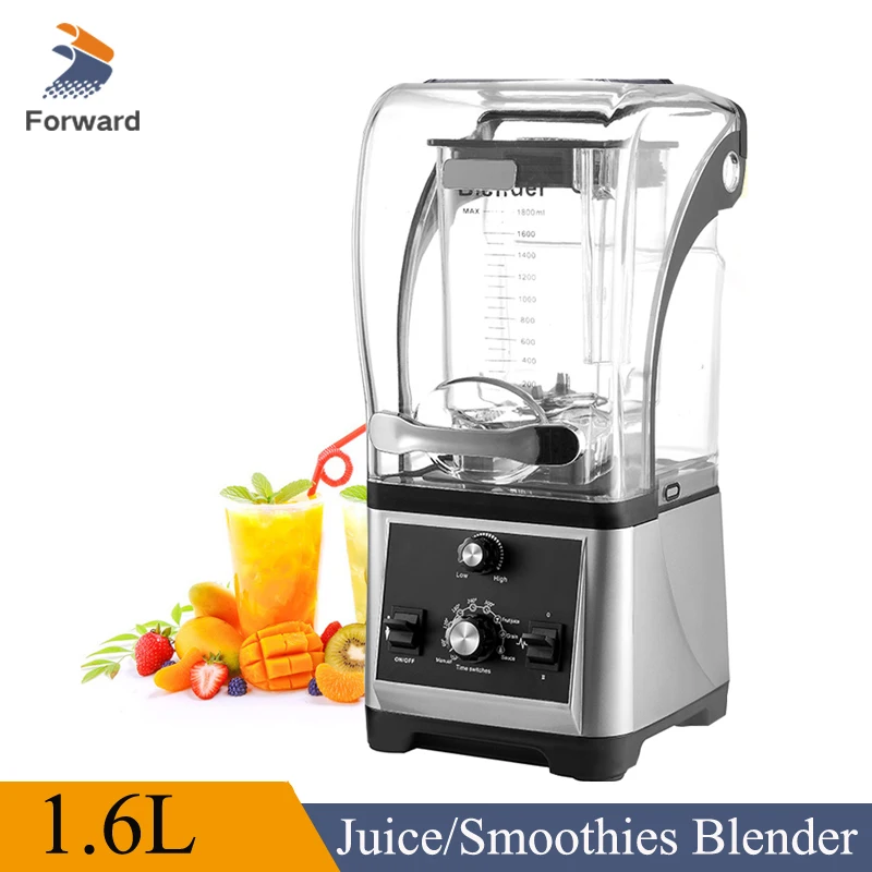 

1.6L Commercial Food Blender Electric Fruit Mixer 110V/220V Food Processors Smoothies Blenders Home Use