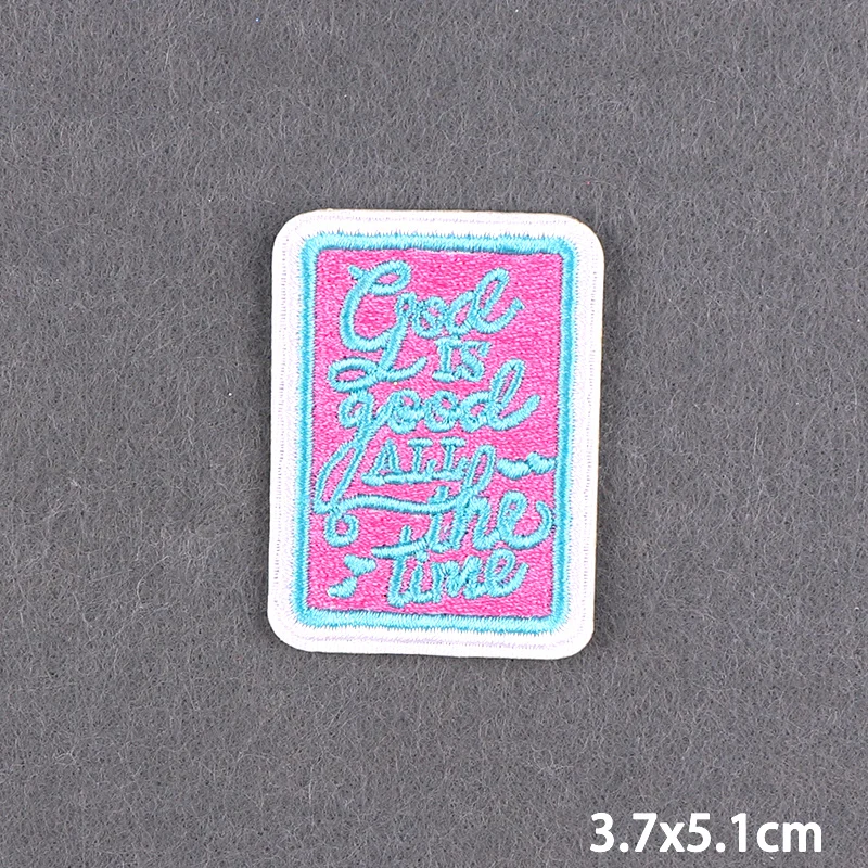 Good Feelings Iron On Patches For Clothes Jeans Have A Nice Day Embroidery Patch For Bags Beautiful Girls Sewing Sticker Badges