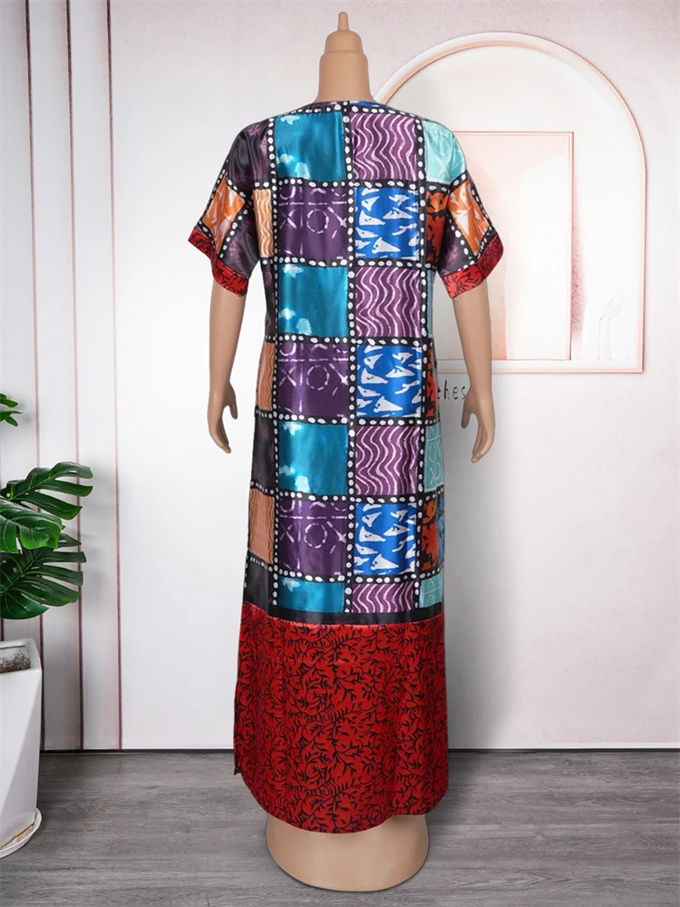 African Traditional Dresses For Woman Plus Size Boubou Ankara Dashiki Print Africa Clothes Turkey Dubai Abaya Party Evening Gown