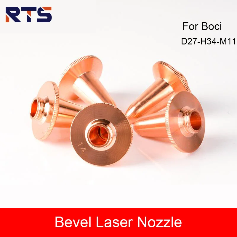 RTS 10Pcs/Lot BOCI Flat Cutting Bevel Laser Nozzle D27H34M11mm Single&Double Layer Caliber:1.2-5.0 For BLT421 BLT441 BLT461