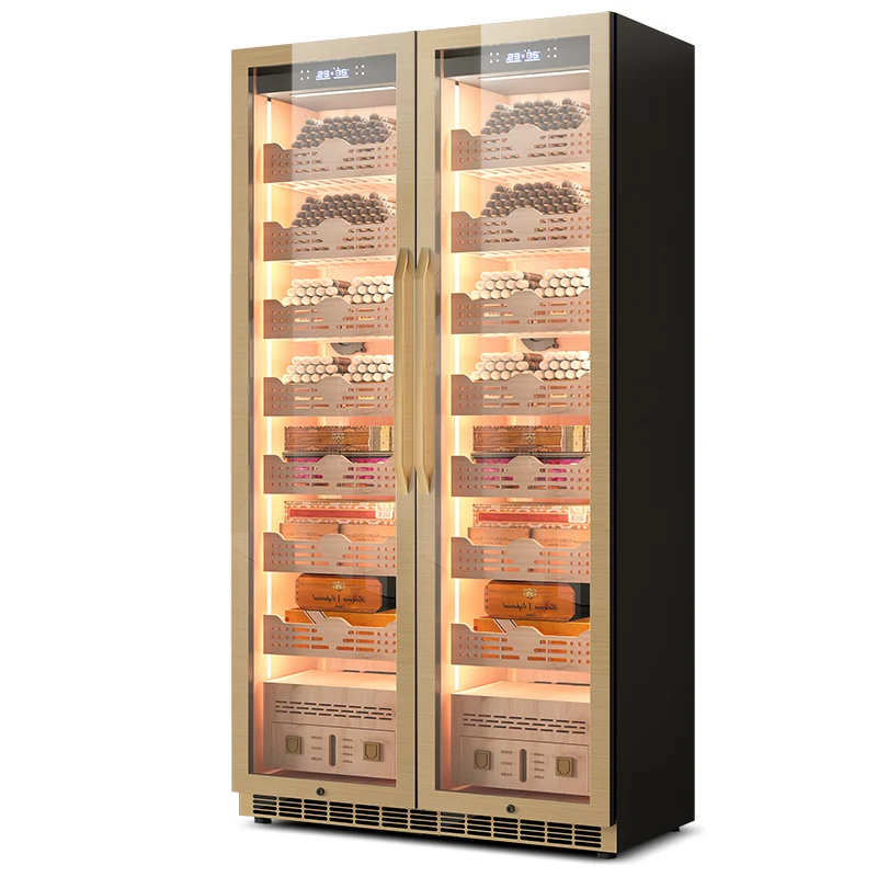 

Large Capacity Double Door 5600 Cigars Storage Cedar Wood Interior Cigar Humidor Cabinet for Cigar Shop & Club