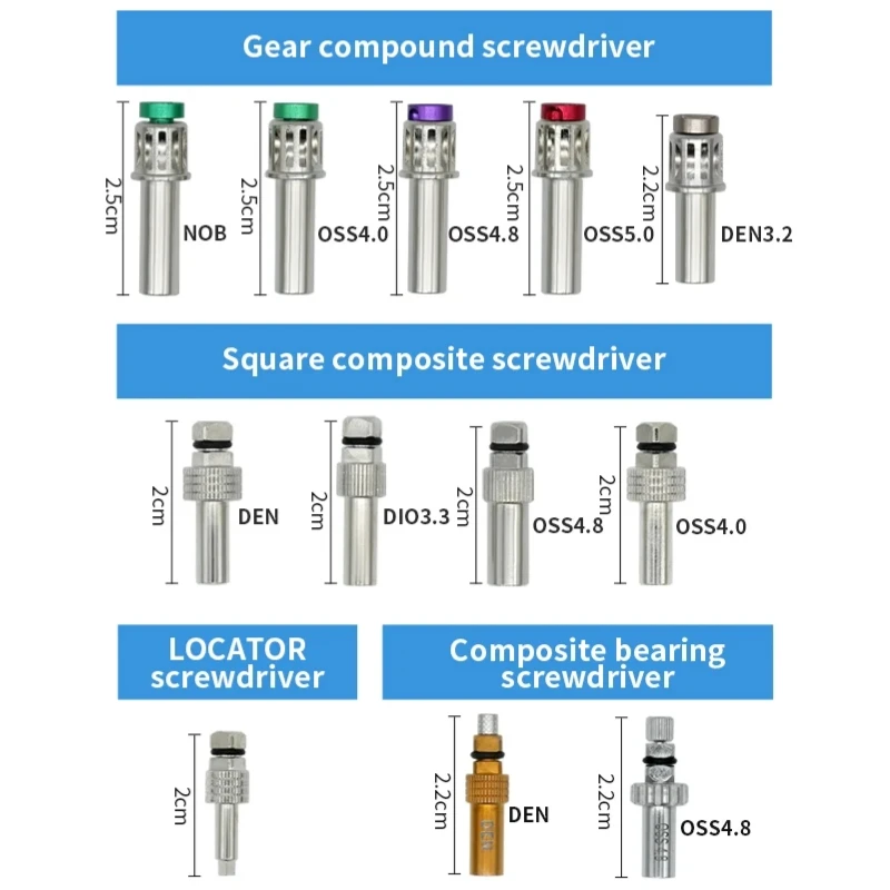 Tandheelkundige implantaatschroevendraaier voor tandheelkundige OSSTEM Composiet schroevendraaier Locator Schroevendraaier Momentsleutel Buitenste driverlocator