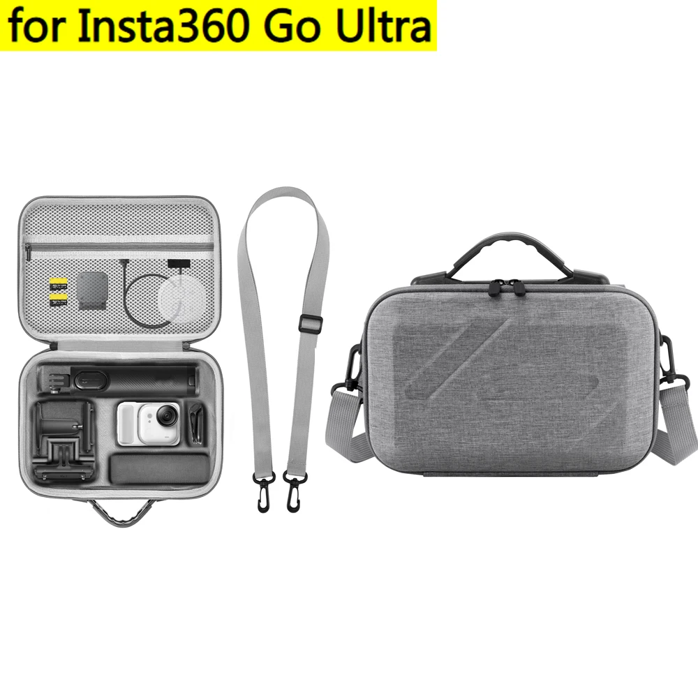 

Carrying Case for Insta360 Go Ultra,Large Capacity Storage Bag Nylon Organizer Bag Travel Case Shoulder Bag Camera Accessories