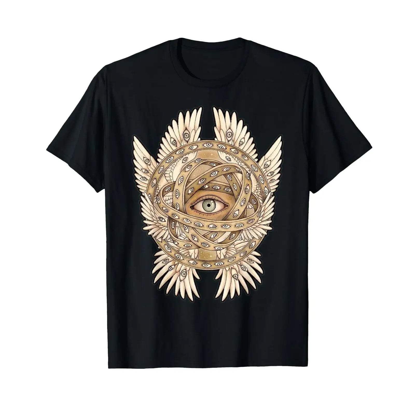 Ophanim Angel Seraphim Angelic Biblical Ezekiel T Shirt vintage Washed Soft Breathable graphic homme Unisex fashion Stretched