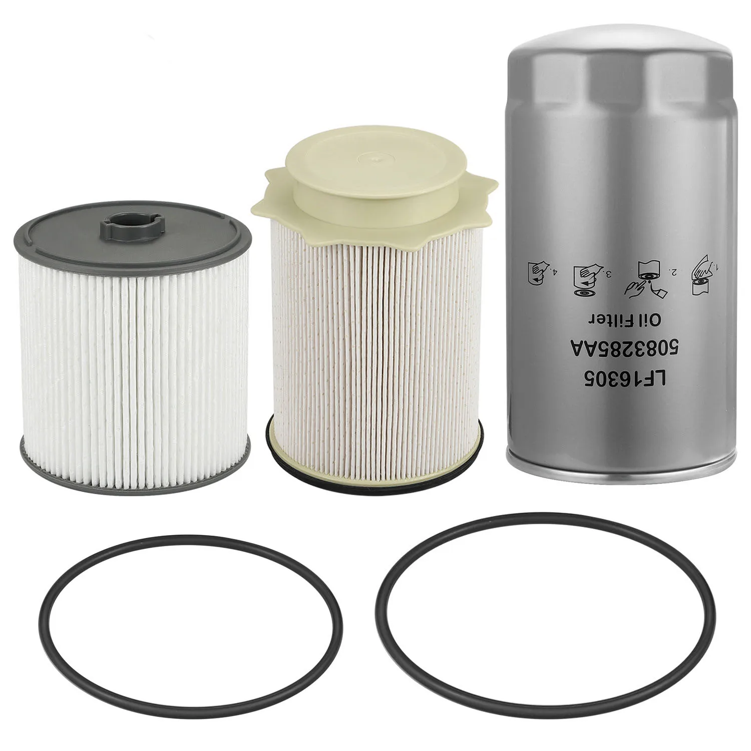 

Комплект топливного фильтра и масляного фильтра для Dodge Ram 6.7L Cummins Diesel 2500 3500 4500 5500 68436631AA 68157291AA 5083285AA 2019-2022 гг.