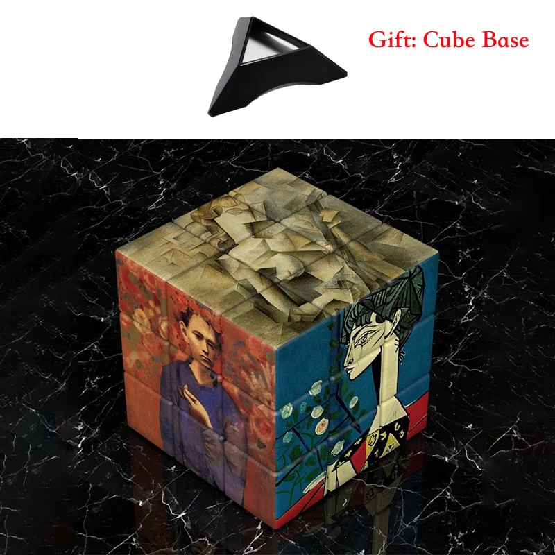 Cubes magiques de peinture à l\'huile Van Gogh pour enfants, image de jouet, éducation créative, ciel étoilé de tournesol, troisième ordre, cadeau