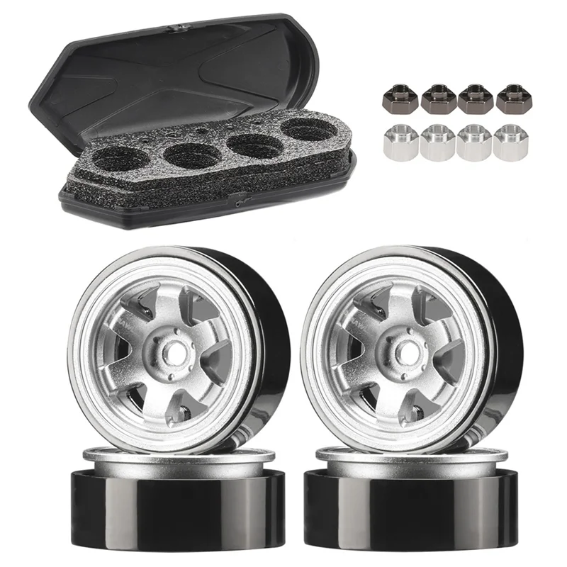 

JY-4Pcs 92G 1,0-дюймовая металлическая ступица колеса с замком для осевого SCX24 AX24 Traxxas TRX4M FMS FCX24 1/18 1/24 RC Гусеничный автомобиль Обновления