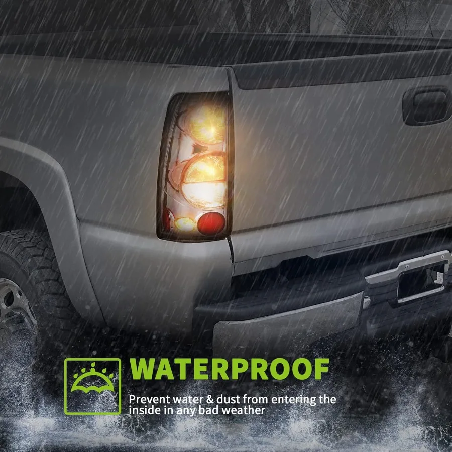 مجموعة المصابيح الخلفية متوافقة مع 19992006 تشيفي سيلفرادو 1500 2500 3500 و 2007 سيلفرادو مع نمط الجسم الكلاسيكي أيضًا Fi