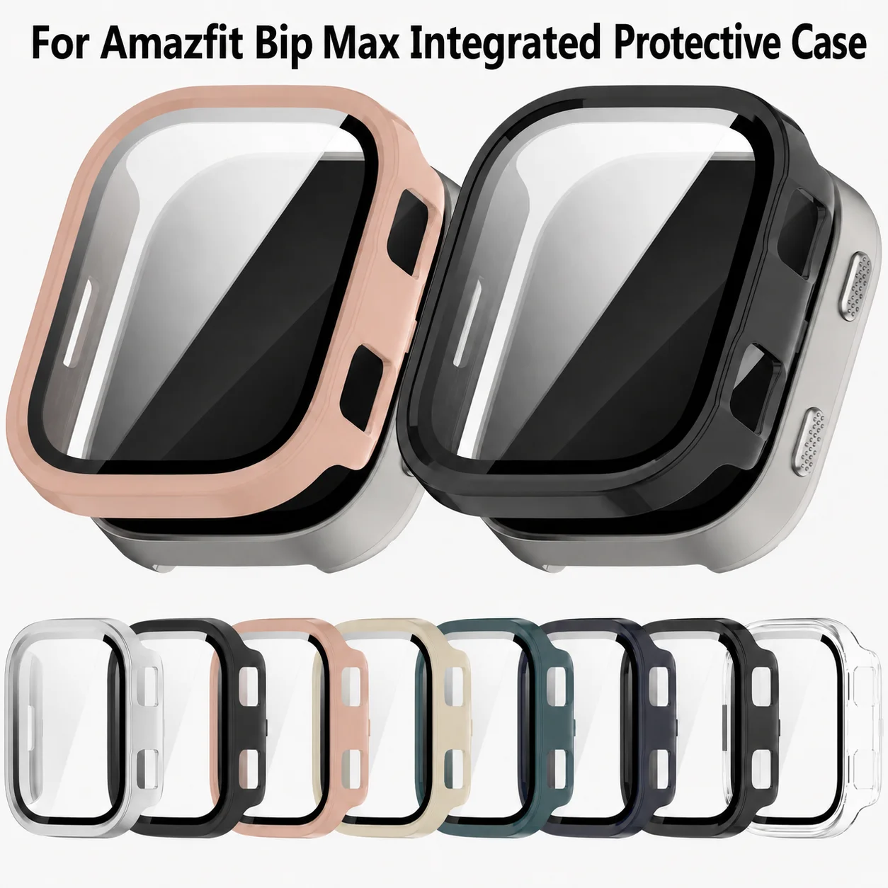 2in1 Integrated Protective Case for Amazfit Bip Max PC Material Drop-proof and Scratch-resistant