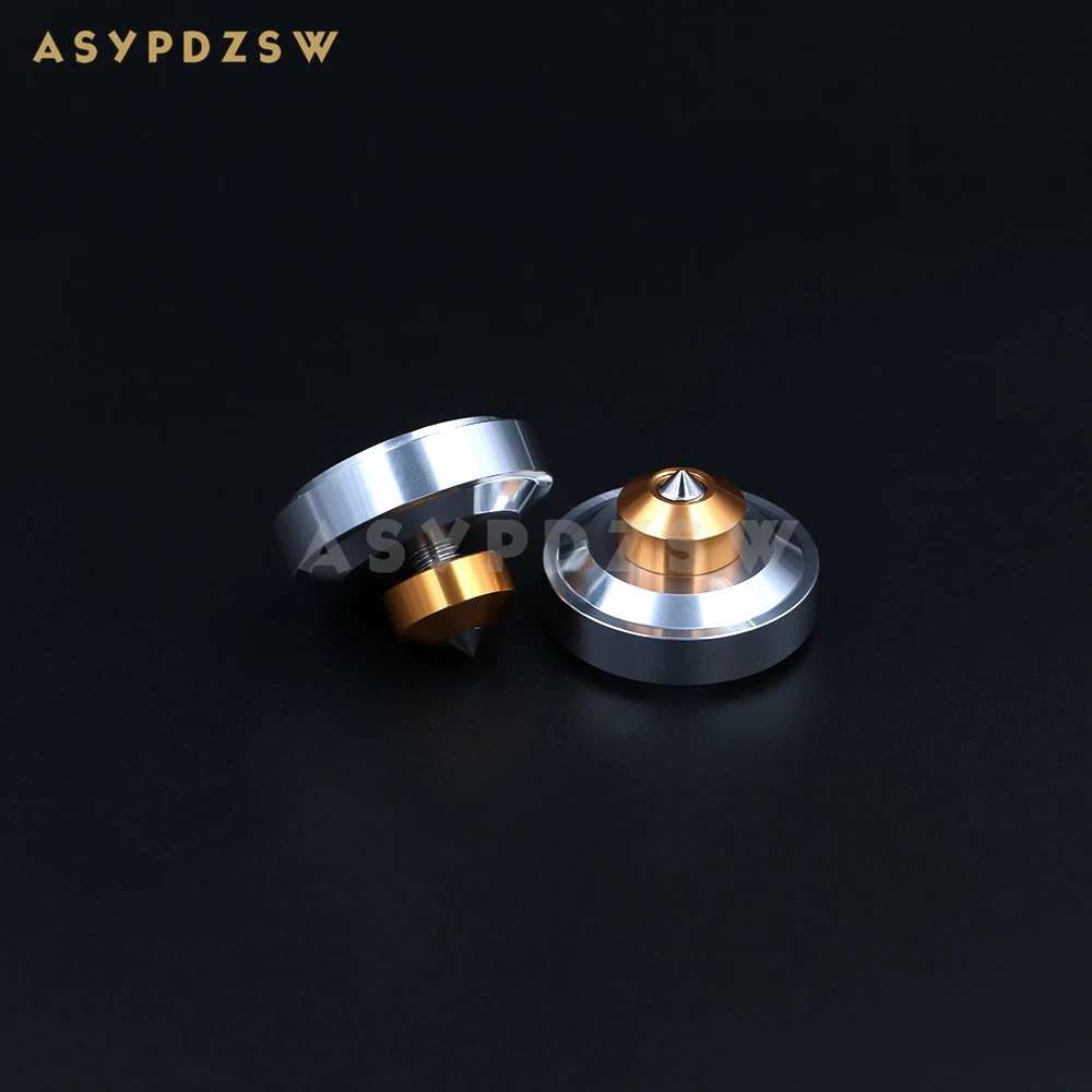 4PCS 39*26mm Aluminum machine feet Amplifier Speaker shock pads damping spikes Black/Silver (Optional)
