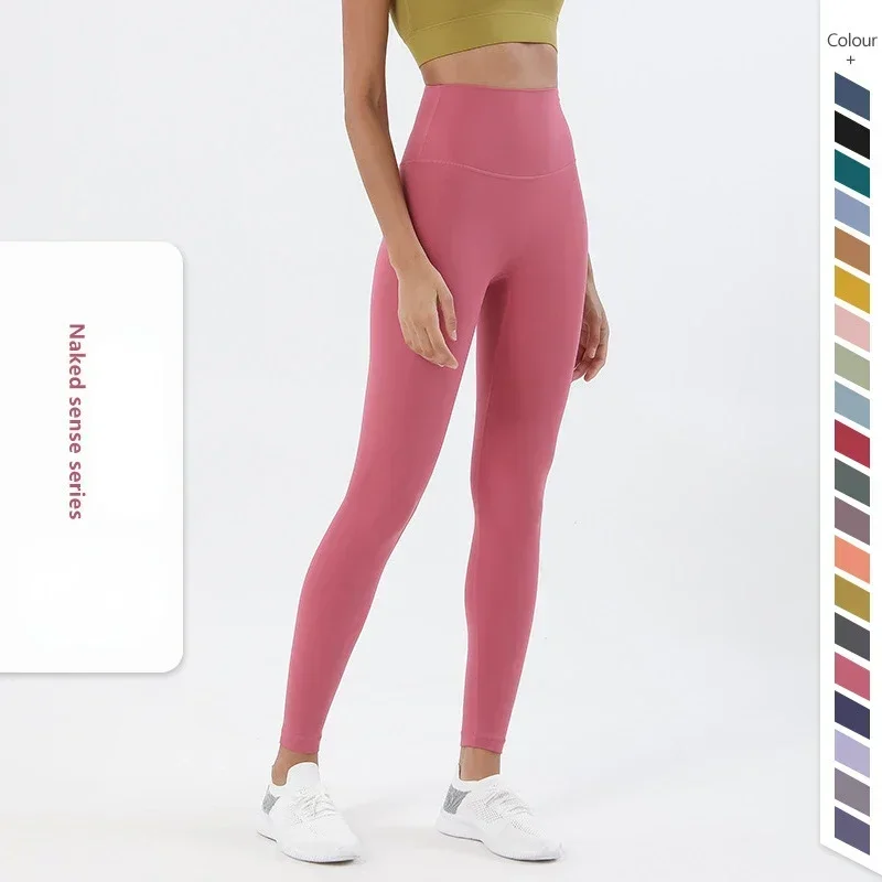 2024 nuovi pantaloni da Yoga 35 colori, Leggings senza cuciture a vita alta, Leggings sportivi da donna Fitness, Leggings da palestra con tasca,