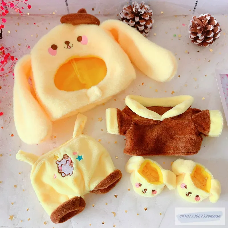 

Комбинезон для куклы с желтой собакой, 20 см, аксессуары для кукол-идолов, плюшевая одежда для кукол, кепка, мягкие игрушки для Кореи, куклы Kpop EXO