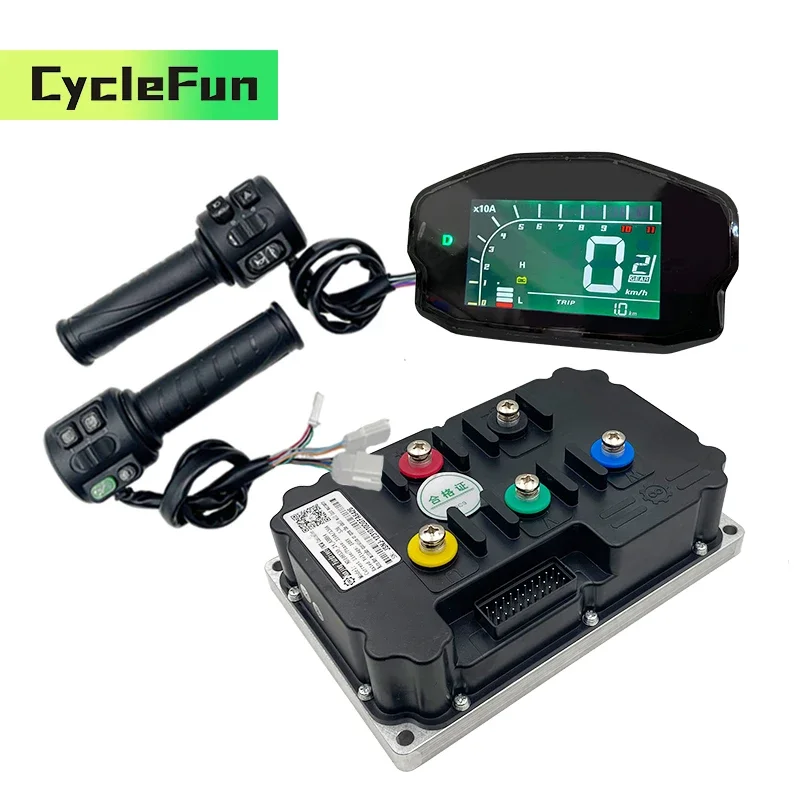 

FarDriver ND72850 BLDC Sine Wave Controller 72V 450A 6KW-8KW With DKD Display And T08 Throttle For Electric Motorcycles Scooter