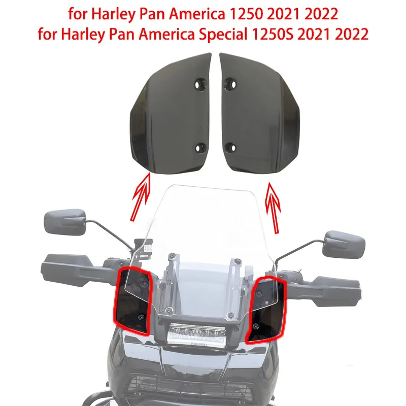 

Motorcycle Windshield Side Windscreen Side Wind Deflector Flyscreen for Pan America 1250 and Pan America Special 1250S 2021-2022