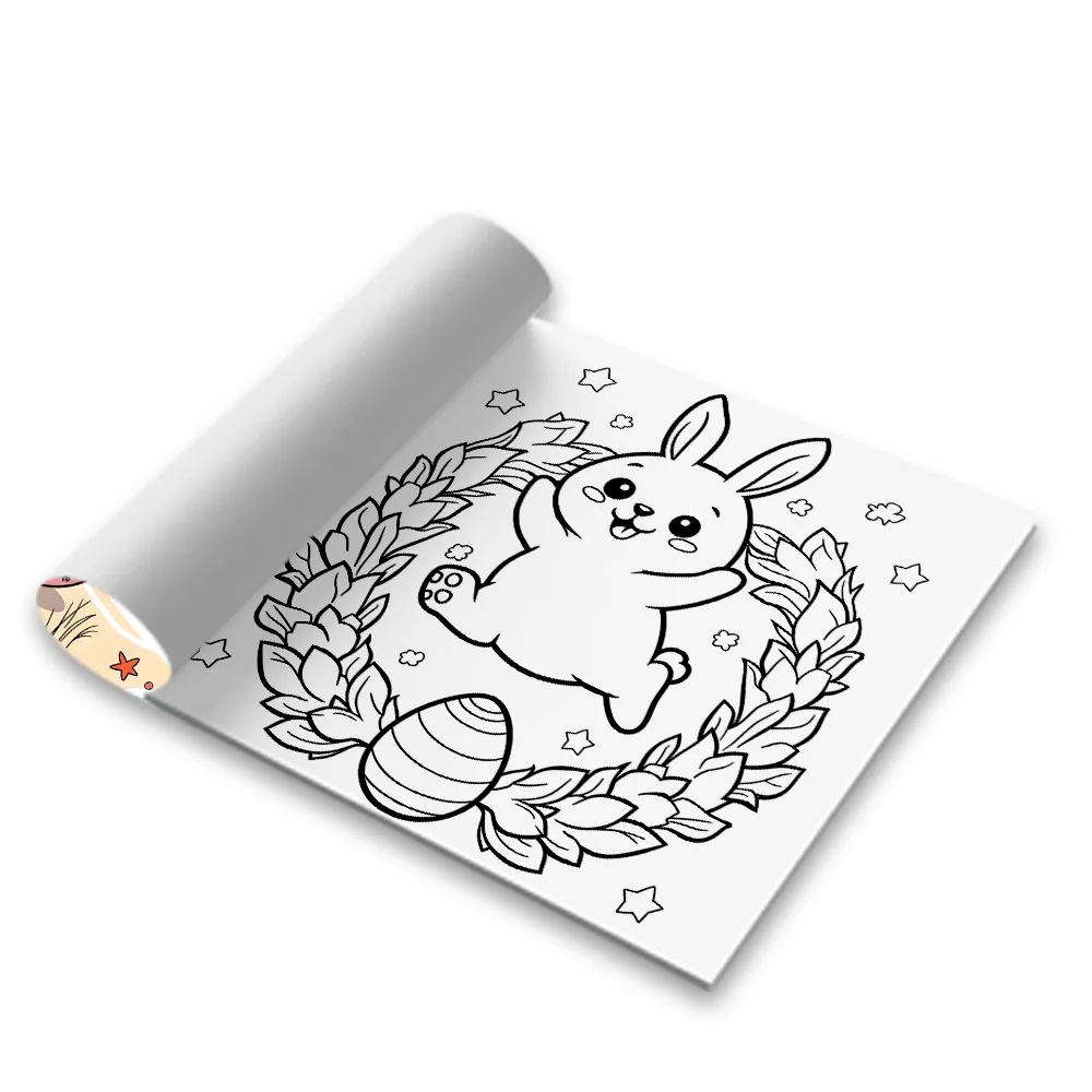 Happy Easter Coloring Book Colorful Egg Balloon Spring Kids Stress Relief Drawing Book