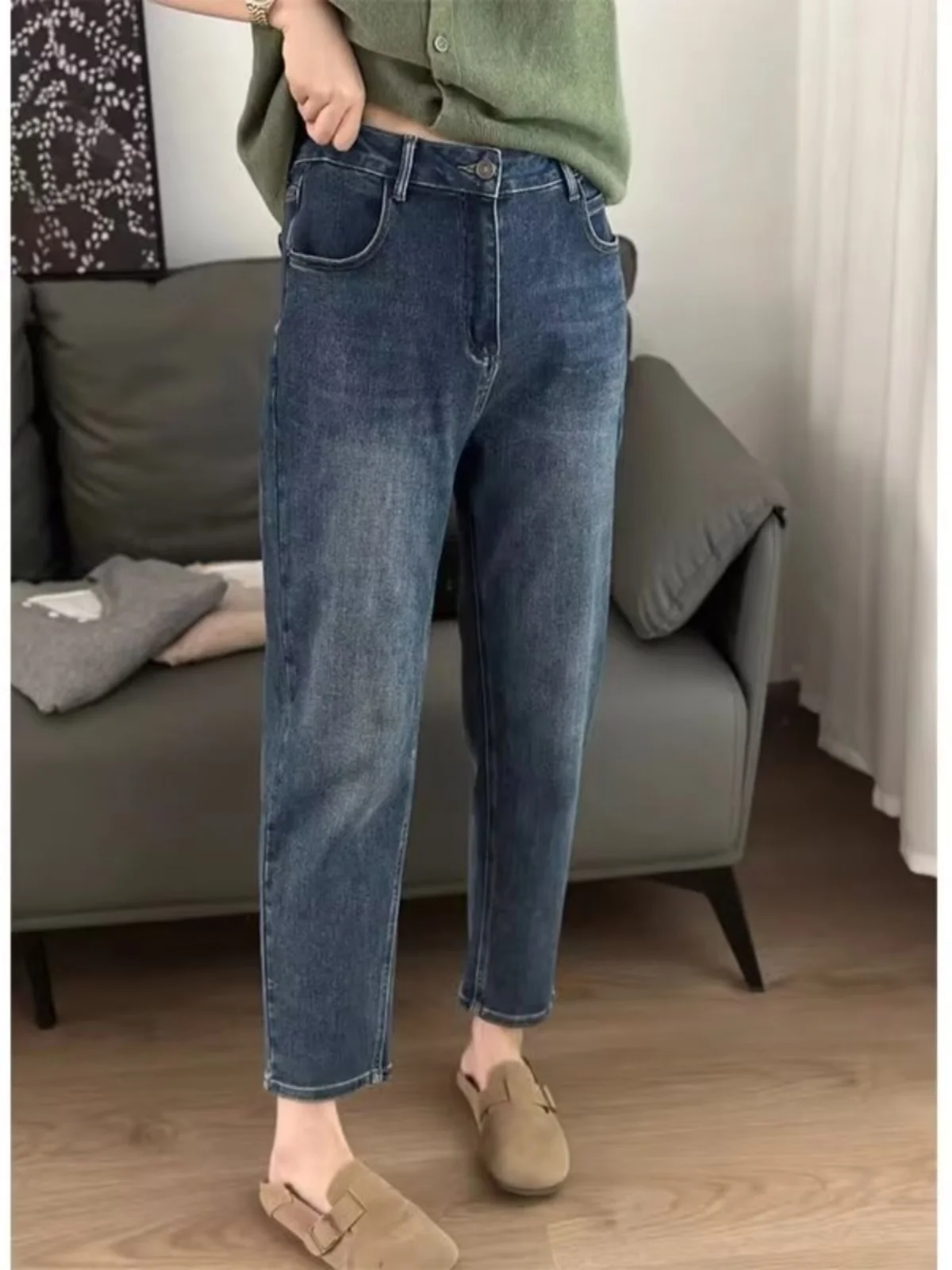 

High Waist Stretchy Denim Jeans Women's plus Size Slimming Skinny Dad Pants Fall New Sle Pear ape Body Slim Tall Effect