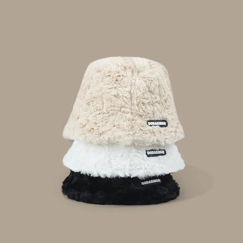 

Faux Fur Fluffy Bucket Hats Woman Men Autumn Outdoor Warm Soft Winter Hat Velvet Casual Fisherman Hat Fashion Panama Cap 2023