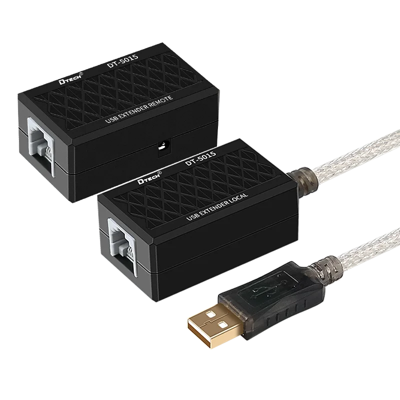 Удлинитель Micro USB 60M через патч-кабель Cat5/5e/6, удлинительный кабель Plug & Play из ПВХ USB 1.1 для камеры, принтера, веб-камеры