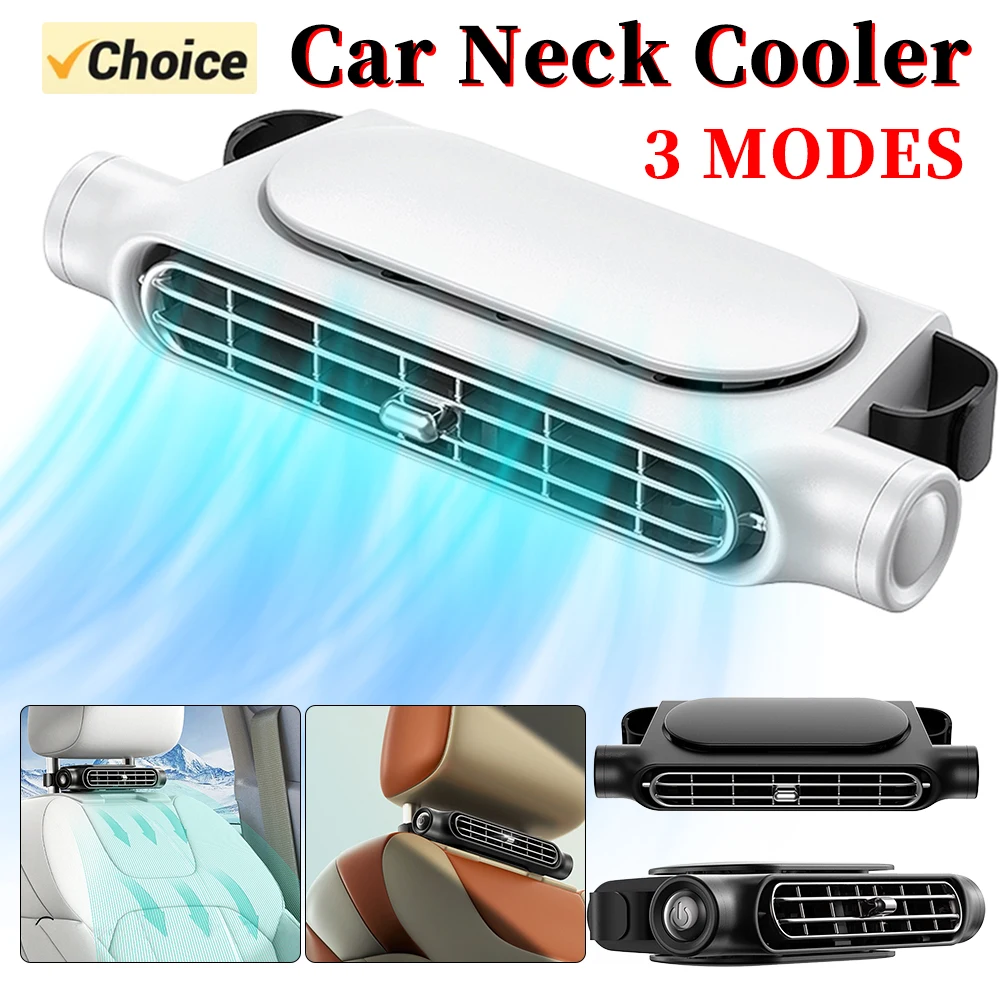 

Backseat Cooling Fan Car Headrest Cooling Air Fan 3 Speeds Adjustable Car Interior Rear Headrest Fan Cooler Car Neck Cooler Fan