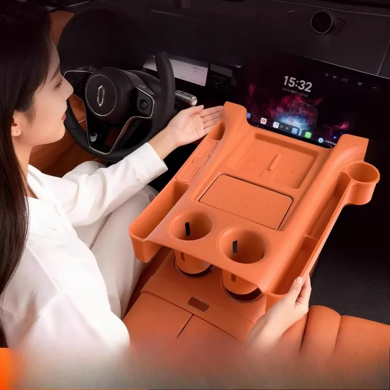 

Для SERES AITO M7 M8 2026: силиконовая защитная накладка для центральной консоли, беспроводная зарядка, органайзер, модификация интерьера автомобиля