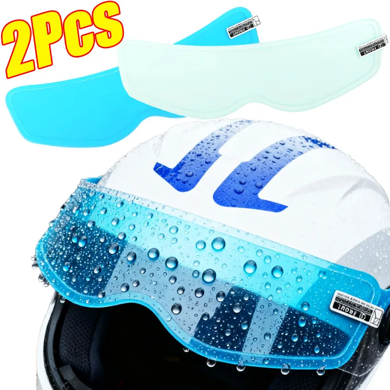 

1/2 шт. наклейки на мотоциклетный шлем, обновленный нано-универсальный шлем, непромокаемый безопасный шлем для вождения, аксессуары, противотуманная пленка