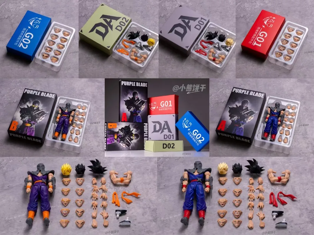 HM Studio Gohan Dragon Ball 1/12 Lila Klinge Trainingskleidung Ninja – Detail 2
