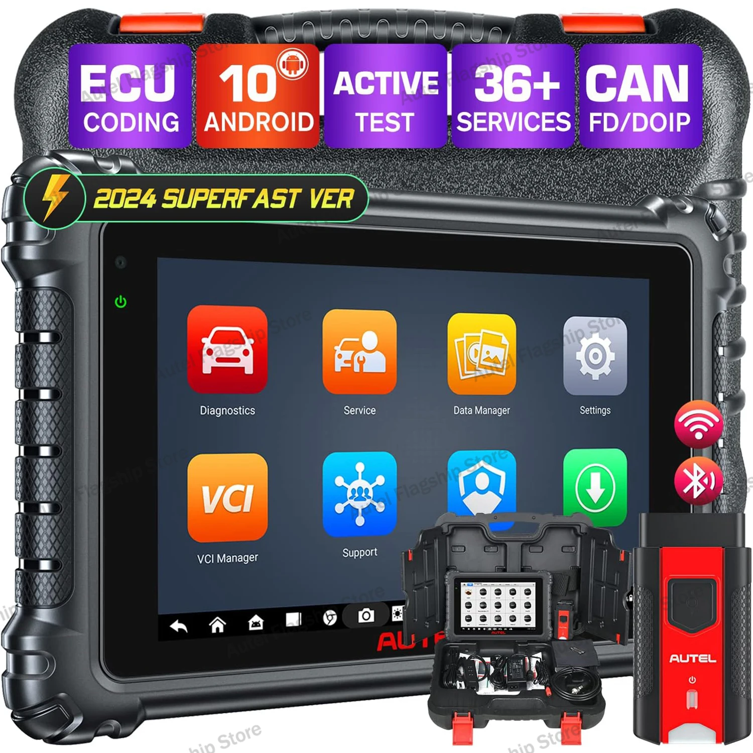 Autel MaxiCOM MK906PRO OBD2 Scanner 36+ Service, ECU Coding, All System Diagnosis, Active Test, FCA Autoauth Updated of MS906PRO