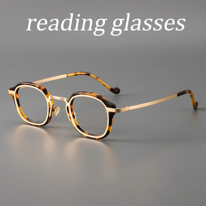 Shatar High Quality Metal Small Frame Reading Glasses For Men Middle-Aged Elderly Business Anti Blue Light Reading Glasses