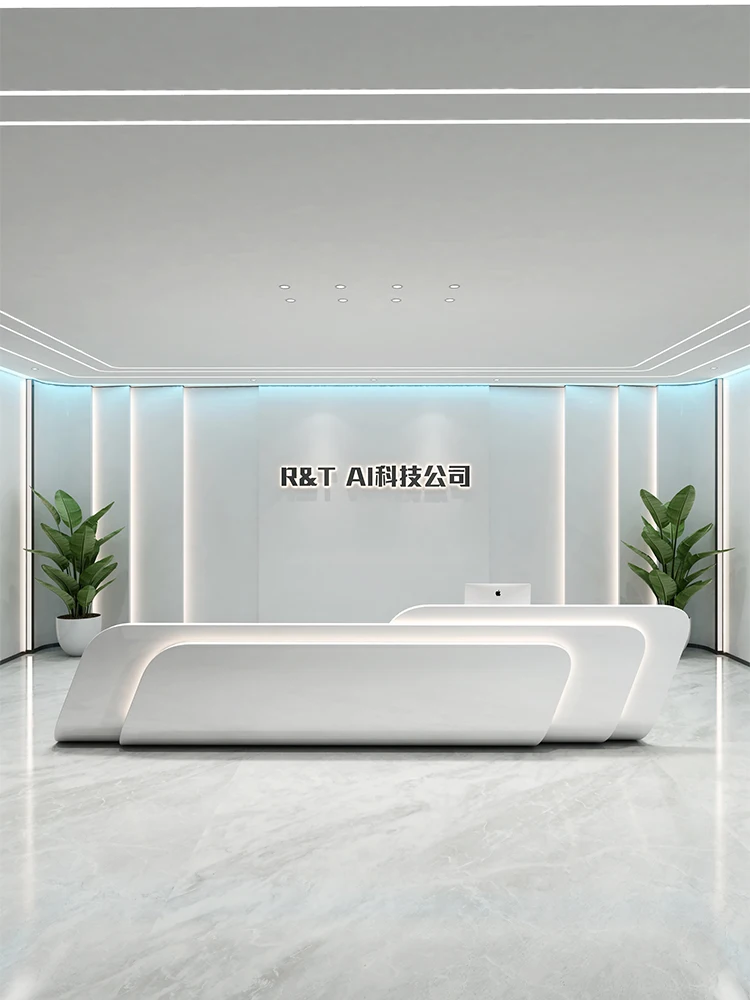 

Креативная стойка с краской, высококачественная технология, бар, гостиничная компания, стойка регистрации на заказ, простая стойка обслуживания в зале