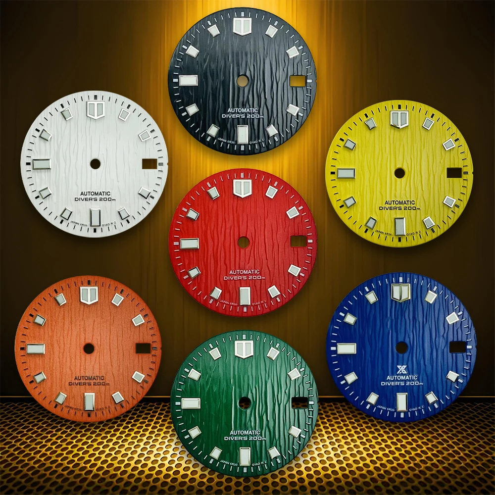 Latest Styles 28.5mm NH35 S Logo Dial And Green Luminous Suitable For NH35 NH36 Automatic Movement Watch Modification