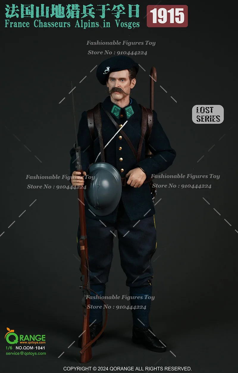 QOM-1041 1/6 Men Soldier France Chasseurs Alpins In Vosges Military Doll Full Set 12Inch Action Figure Model Toys Collection