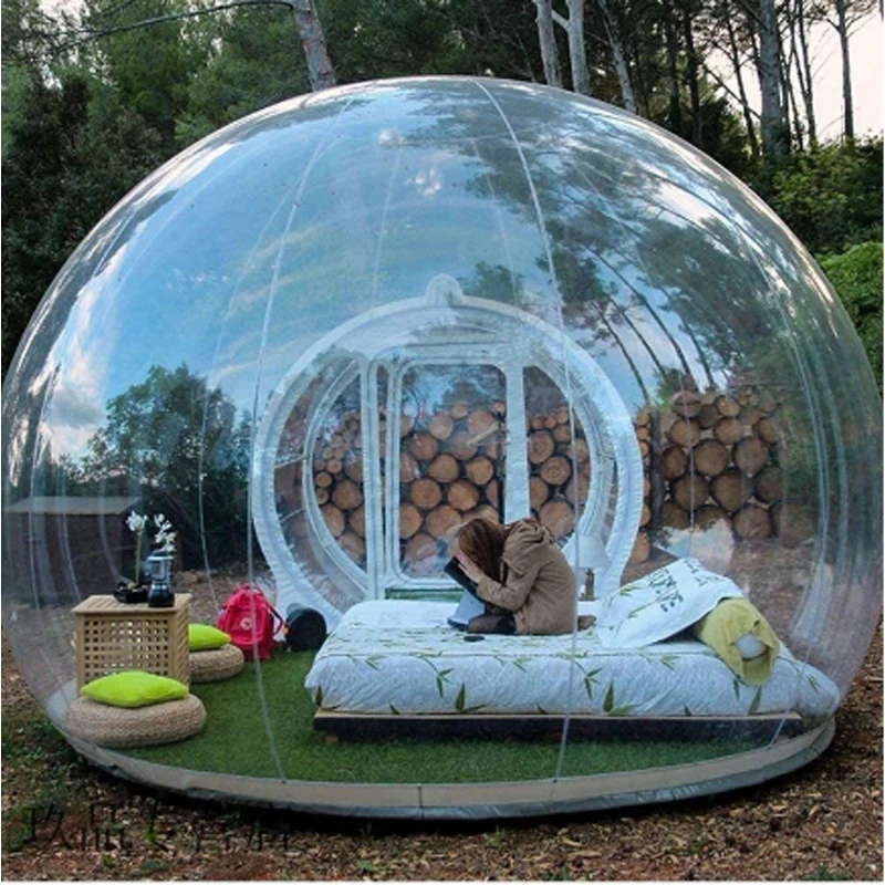 Inflatable Transparent Camping Tent Factory Price Customized Camping Transparent Inflatable Tent Suitable for Indoor and Outdoor