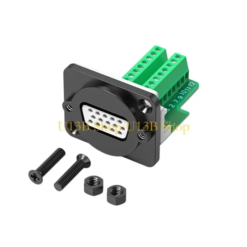 U13B Industrial DB9Pin HDB15 VGA Terminal Block For Easy Wiring Without Soldering