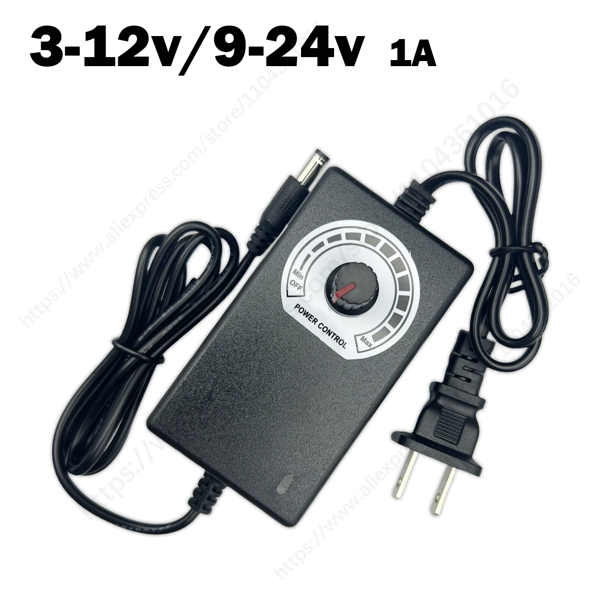 

3V -12V 9-24V 1A adjustable voltage power adapter speed dimming dimming temperature blower exhaust fan speed controller