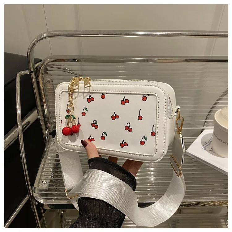 시크한 프린트 숄더백 2025 신상 여성용, 예술적인 와이드 스트랩 크로스바디 백, 모든 경우에 어울리는 우아한 캐주얼 백