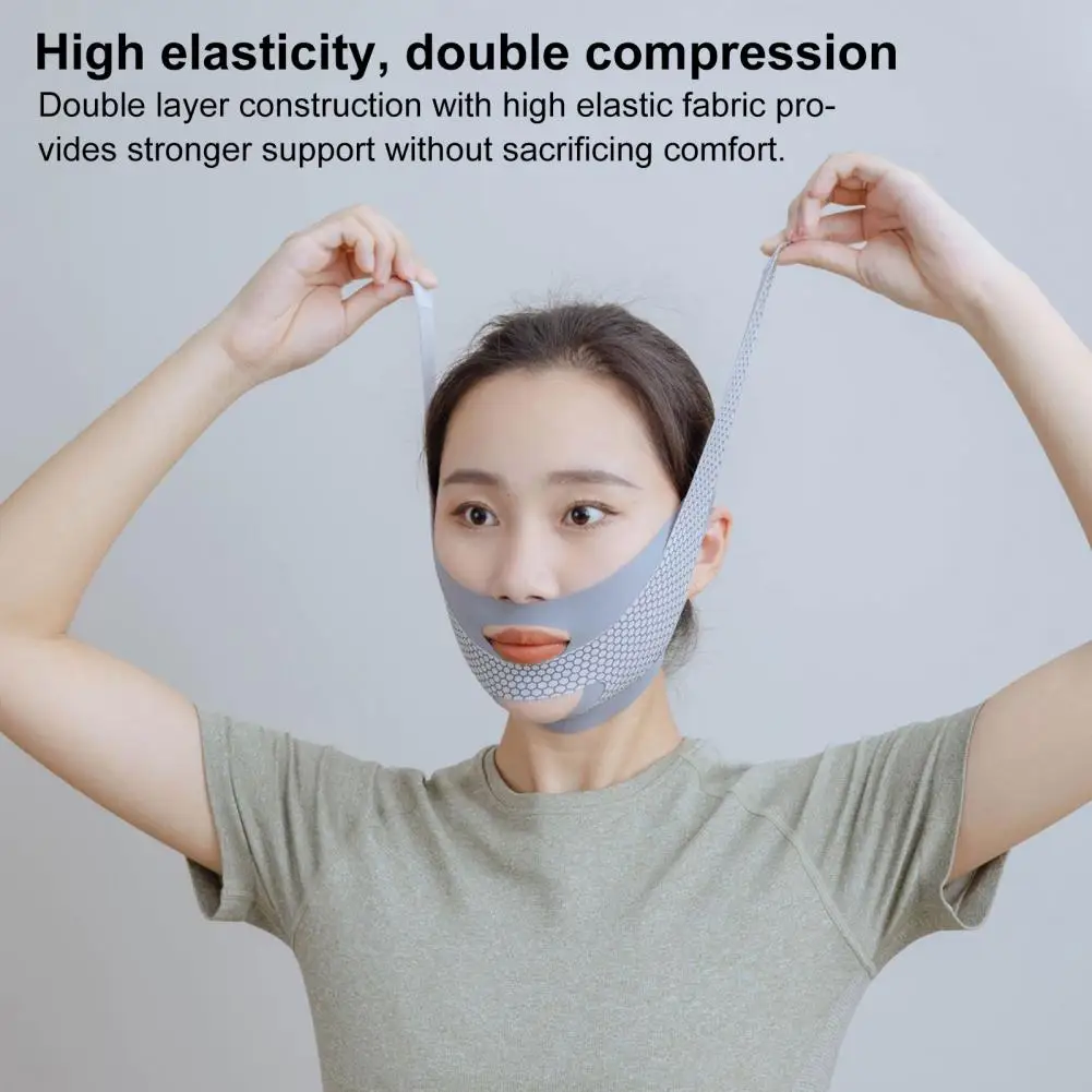 Face Lifting Strap V Line Innovative Honeycomb Structure Double Chin Strap Adjustable Beauty Bandage Skin Care Beauty Tool