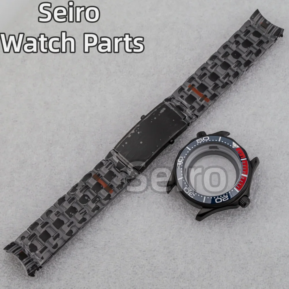 

41mm Black NH35 Case Watchband Sapphire Glass Waterproof Stainless Steel Case Fit NH35 NH36 Movement 31mm Dial Watch Case Repair