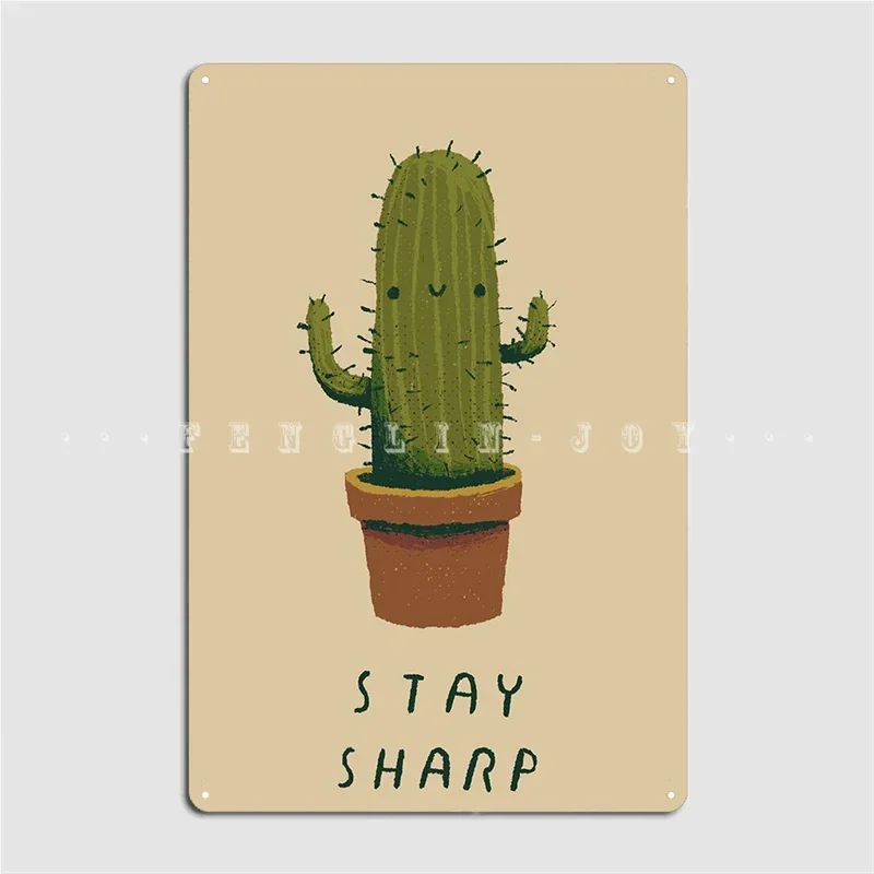 Stay Sharp Metal Sign Club Party Pub Garage Retro Plaques Tin Sign Poster