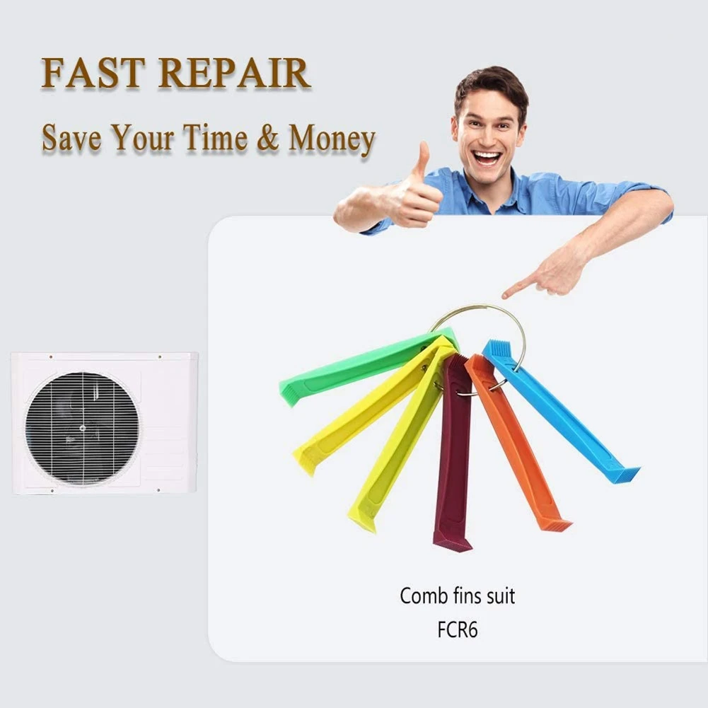 Fcr6 Fin Comb Set Plastic Colored Fin Coil Comb Radiator Fin Comb Straightener Condenser Coil Fin