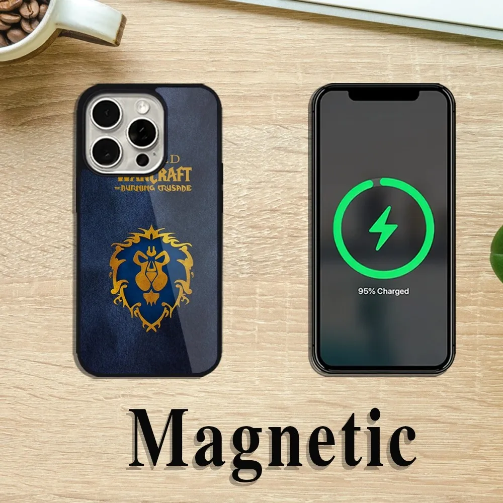 World Of W-Warcrafts W-Wow Phone Case For iPhone 11 12 13 14 15 Pro Max Plus Magsafe Magnetic Wireless Charging