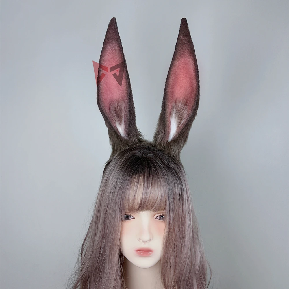 

New Handmade Arknights Amiya Cosplay Prop Rabbit Bunny Ears Hairhoop Headband Headwear For Game Party Costume Accessories