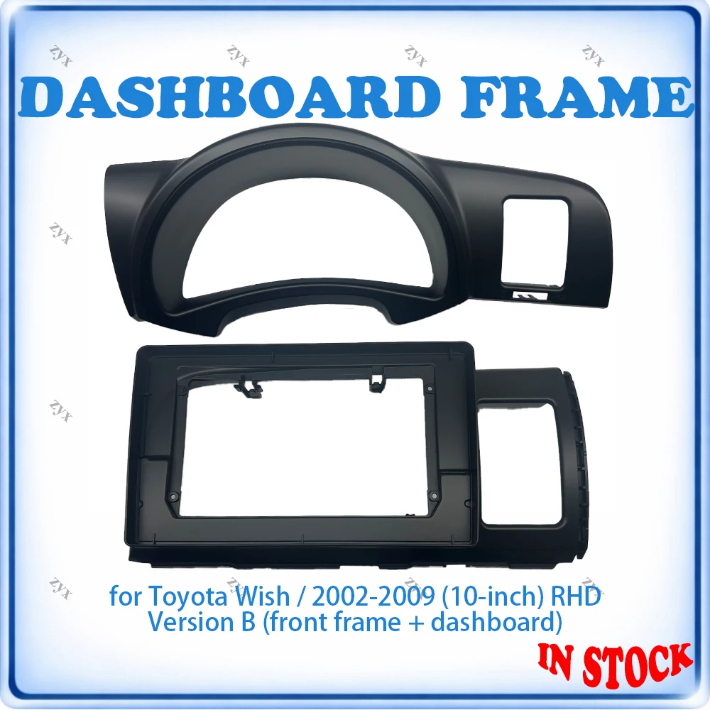

Рамка для автомагнитолы Toyota Wish 2002-2009, 10 дюймов, версия RHD B, передняя панель + панель стереосистемы на приборную панель, комплект проводки