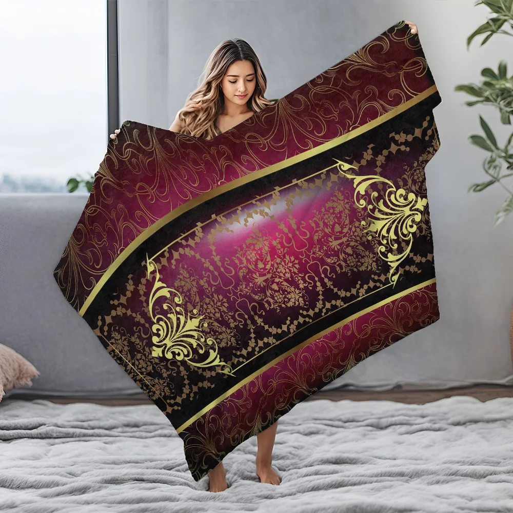 أنيقة الأزهار المخملية رمي بطانية فاخرة لينة الزخرفية أريكة سرير غرفة المعيشة غطاء الوسادة هدية #4