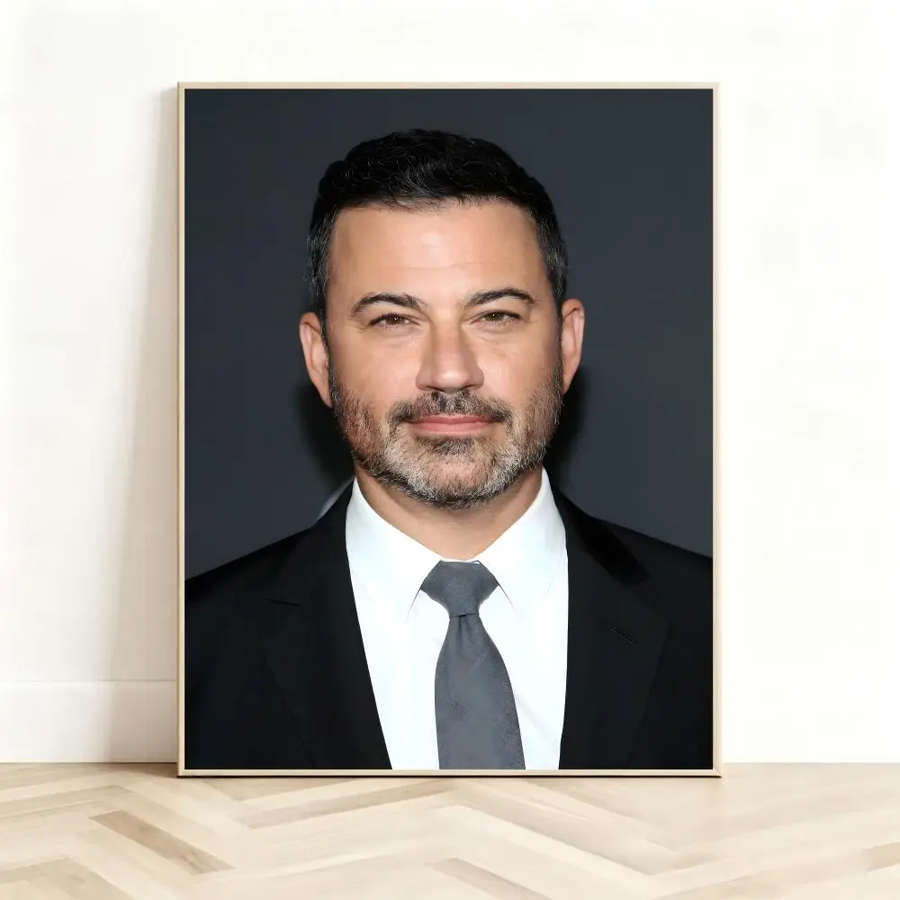 Witty Media Personality J-Jimmy Kimmel Poster Classic Self-Adhesive PP Wall Sticker for Living Room Bar Decor Gift