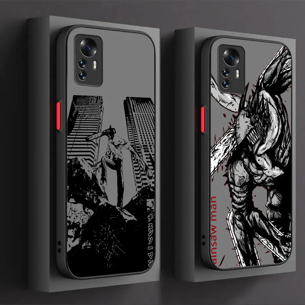 Denji Power Chainsaw Man Matte Shockproof Phone Case For HUAWEI HONOR 90 Y9 X Y8P Y7P A Y6 S P Y5P X9 X8 X7 S LITE PRIME 5G