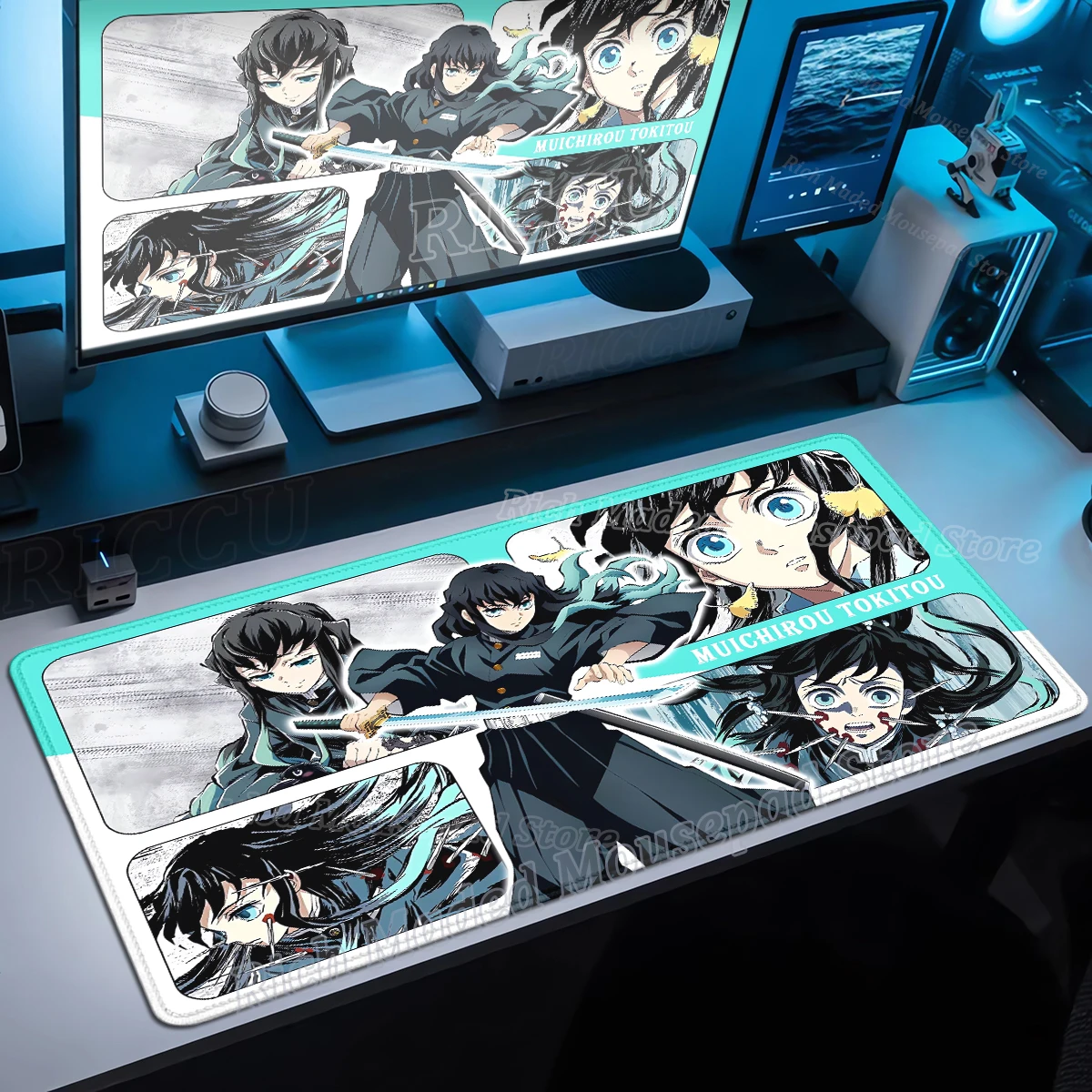 

Anime Mousepad Demon Slayer Muichiro Tokito Mouse Pad Office Gamer Laptop Extended Pads Office Keyboard Mat Xxl Desk Accessories