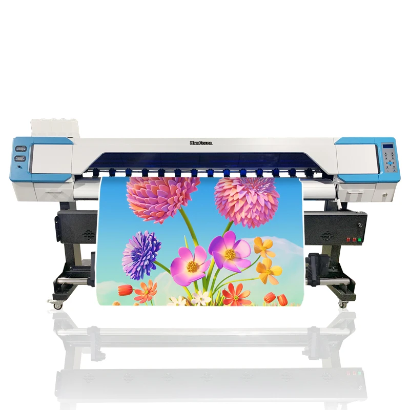 HanColor Factory Price 1.8M Fast Speed With Xp600  I3200 Large Format Eco Solvent Flex Banner Vinyl Canvas Printer Plotter