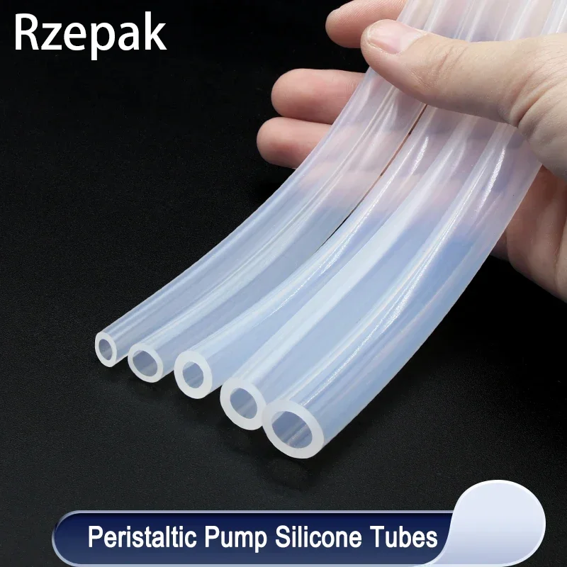 

1M Peristaltic Pump Tube ID 0.8 1 1.6 2.4 3.2 4.8 6.4 7.9 9.6 12.7mm Transparent Flexible Nontoxic Food Grade Soft Silicone Hose