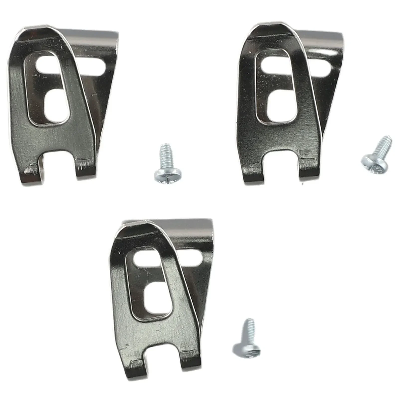 3pcs Set Belt Clip Hook&Screws Silver Steel Waist Belt Buckle For MKT Drill Driver Wrench Power Tool Accessories