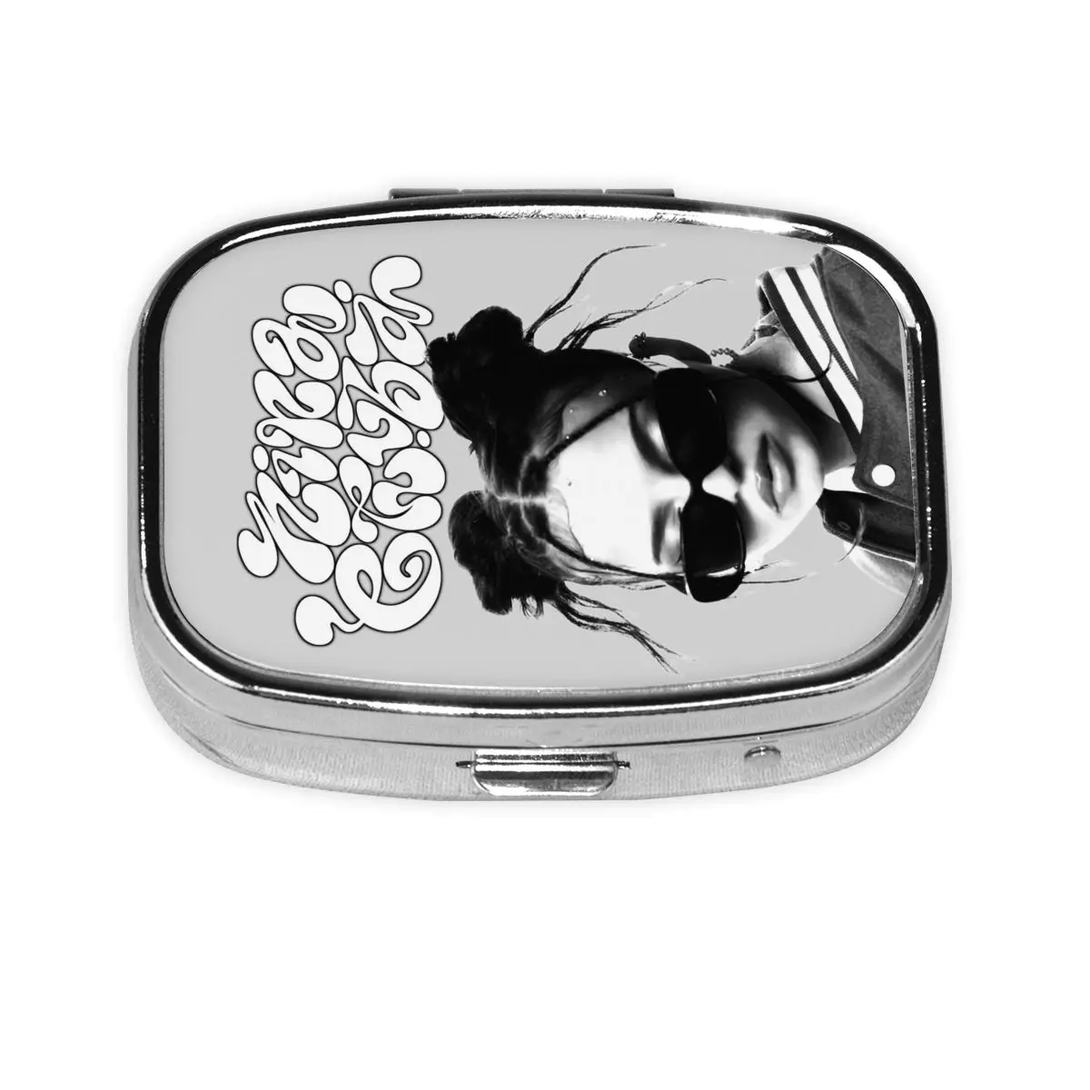 

Custom Ninas Chubas Square Pills Box Singer Music Printed Concert Fans Accessories Metal Pill Organizer Medicine Box Dispenser